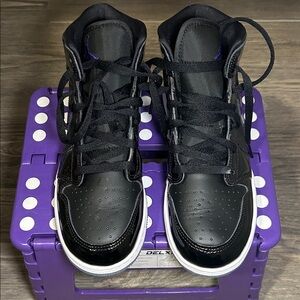 Nike Black and Purple Kids Sneakers